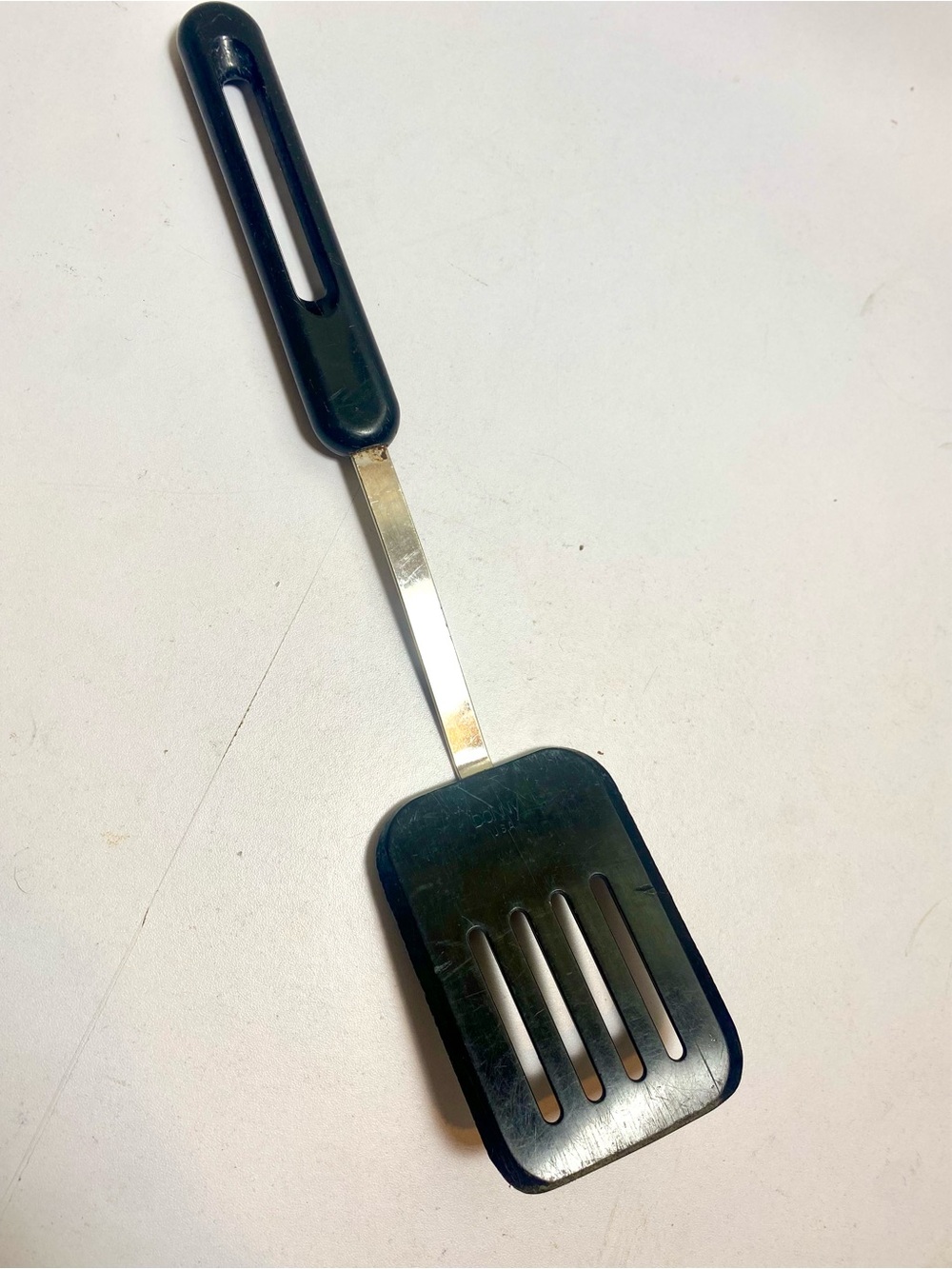 Vintage Bonny USA Slotted Spatula Turner Black Nylon Kitchen
